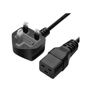 UK Standard To IEC C13 Tailer Power Cords AC ExtensionCord Power Cables Household Appliance Power Cord 1.2METER 1.5METER