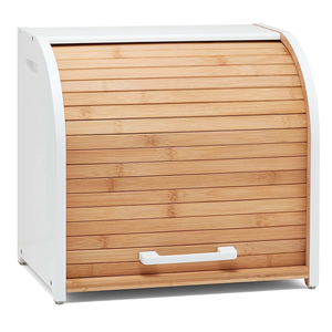 高品質で耐久性のある、モダンな多機能竹製パン収納ボックス。大容量で、サイズや色をカスタマイズ可能。キッチン収納に最適。 - Product Image 1