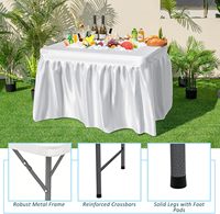 Table de refroidissement et de remplissage de la glace en plastique blanc de 4 pieds pour la maison moderne