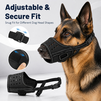 Muselière respirante perforée pour chien, anti-frottement, sangle réglable, anti-ingestion aléatoire, pour la promenade en extérieur