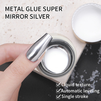 Vente en gros de vernis à ongles gel miroir en métal organique végétalien or argent liquide métallique uv gel
