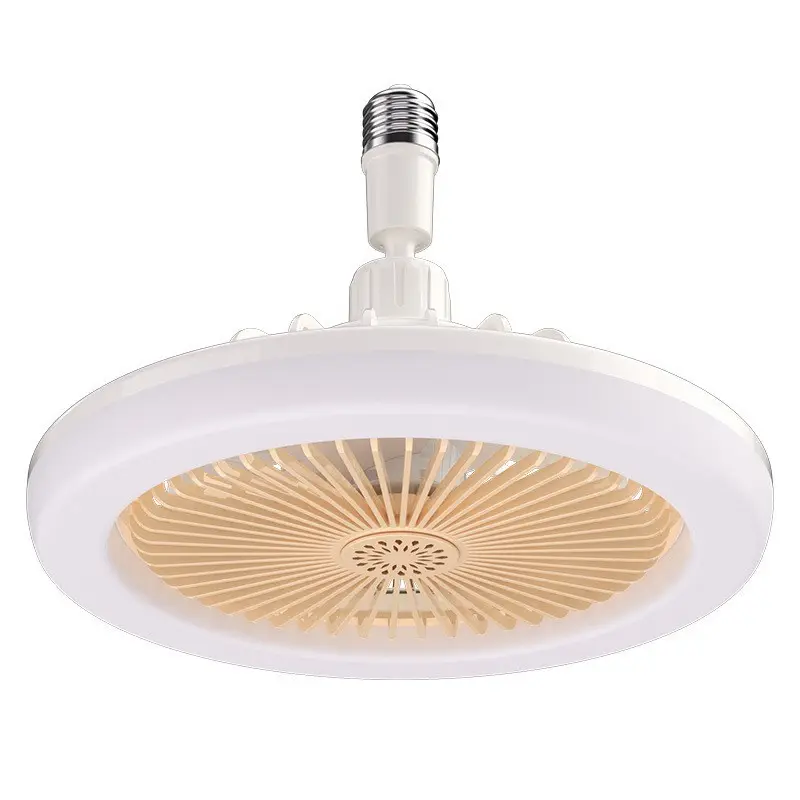 Vendita calda Smart Remote Control LED Fan Light E27 ventilatori da soffitto a Led a parete per bagno cucina camera da letto piccola illuminazione del ventilatore