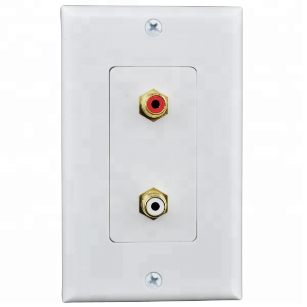 High Quality Factory Wholesale 115x70mm 3 Port Face Hd VGA,RCAWall Plate Av 3.5audio Wall Plate