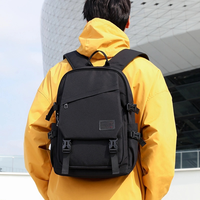 Sac à dos multi-poches décontracté à motif géométrique avec fermeture à glissière Voyage collège ou école en matériau de doublure en polyester