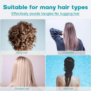 Nouveau Logo Personnalisé Brosse à <span class=keywords><strong>Cheveux</strong></span> Démêlante Courbe et Aérée pour <span class=keywords><strong>Cheveux</strong></span> <span class=keywords><strong>Bouclés</strong></span> Humides et Secs pour Hommes et Femmes - Product Image 5