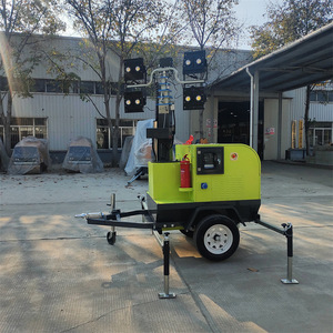 Mobile <b>Lighting</b> Tower Led <b>Light</b> Source 50000 Hours Lifespan Yellow Color For Mining Construction Site Use - Product Image 3