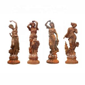 Ornements de jardin, reproduction de la déesse mythologique grecque, sculpture de Diana la chasseuse, fonte de fer, <span class=keywords><strong>Artemis</strong></span> avec cerf, statue romaine en métal - Product Image 6