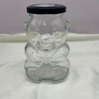 Frascos de Vidrio para Miel con Forma de Oso de 280 ml con Tapas Negras para Velas de Miel y Otras Manualidades