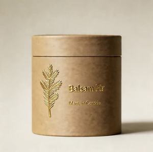 Boîte cylindrique personnalisée en papier pour bougies, emballage haut de gamme en carton rond avec dorure à chaud pour bougies parfumées et spirales d'aromathérapie - Product Image 1