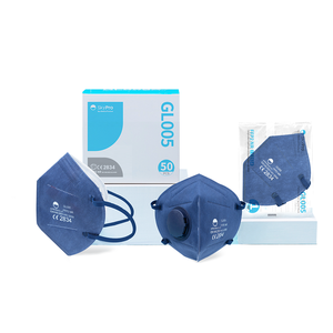 قناع OEM واقي من الغبار واقي من الأنف وقناع مطوي لون أزرق داكن قناع حلقي مع صمام - Product Image 4