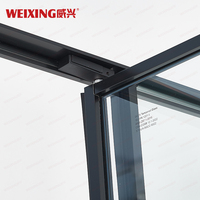 Weixing Charnière de cabine de douche en verre trempé avec cadre en acier inoxydable 304 noir mat personnalisé moderne pour hôtel