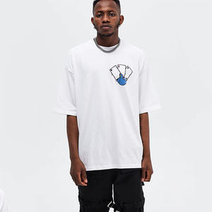 Nueva Camiseta de Verano de Alta Calidad, Diseño Casual, Corte Holgado, Cuello Redondo, Oversize, Gruesa, de Manga Corta, Personalizada, Tejida, Transpirable, con Estampado - Product Image 2