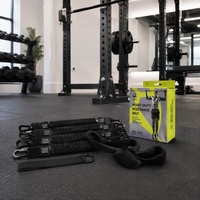 Bandas de Resistencia para Ejercicios de Alta Resistencia 75LBS, Bandas de Ejercicio Cubiertas de Tela con Mosquetón Metálico para Entrenamiento de Fuerza en Casa