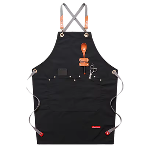 Ánh nắng mặt trời chất lượng cao bền chéo trở lại vải cotton BIB làm việc tạp dề người đàn ông Phụ Nữ Nhà bếp cà phê cửa hàng nghệ sĩ làm việc nhà - Product Image 2