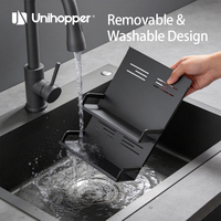 UNIHOPPER Étagère de rangement murale pour cuisine, gain de place, avec support pour ustensiles et crochets