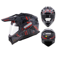 Casque de moto intégral LS2 MX702 anti-buée à double visière pour hommes et femmes, toutes saisons, état neuf, matériau ABS