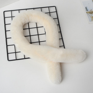 2025 Style coréen dames fausse fourrure cou plus chaud mode doux croix hiver chaud femmes lapin fourrure col écharpe - Product Image 1