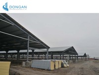 Bâtiment industriel préfabriqué en acier pour abri de moutons, construction rapide, hangar surélevé moderne à vendre