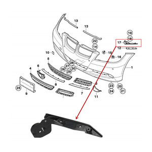 51117058447 Tanfuer กันชนหน้าซ้าย E90,กันชนหน้ารองรับ BMW 3 Series E90 <span class=keywords><strong>E91</strong></span> - Product Image 2