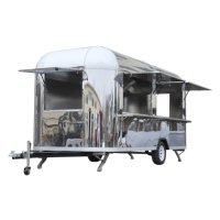 Nouvelle remorque de cuisine mobile en acier inoxydable pour sushis, BBQ, restauration rapide et snacks, résistante à la rouille
