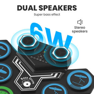 Portable Roll Up Electronic <b>Drum</b> Set 7Cm Foldable With Dual Speakers For Adults Children Beginners Home Use - Product Image 1