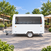 Camion de restauration mobile électrique avec éclairage, pour café, glaces, burgers, pizzas, tacos, en vente