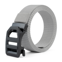 Ceintures en tissu à boucle automatique pour hommes, ceinture invisible sans trous pour hommes, sangle en nylon et boucle en métal