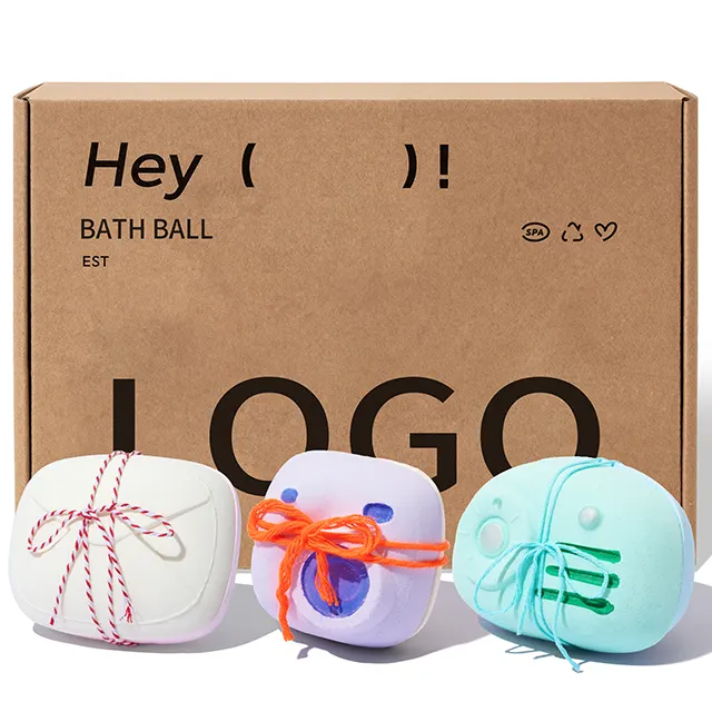 Radio Big Donut Kids Bath Salt Ball Packaging Bath Bombs Powder Gift Set Bath Bombs Witn Custom Packaging Boxes