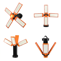 Lampe de camping LED rechargeable, pliable et télescopique, avec support magnétique et crochet pour lampe frontale, idéale pour les situations d'urgence en extérieur