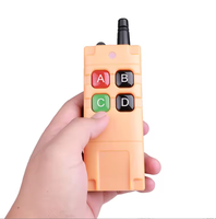 Télécommande sans fil industrielle 433 MHz jaune à 6 boutons pour pont roulant, palan, grue portique, treuil de construction