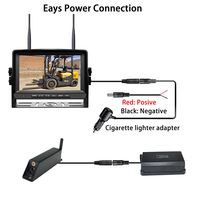 Kit de vidéosurveillance pour chariot élévateur 7 pouces étanche avec vision nocturne, capteur AHD 1080P HD, anti-éblouissement, pour stationnement, avec fonction d'enregistrement et batterie intégrée