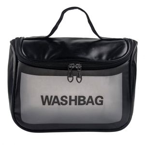 Sac de maquillage de voyage portable de grande capacité personnalisé, sac de toilette transparent en PVC pour les cadeaux d'affaires et promotionnels - Product Image 2