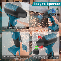 Souffleur de poussière sans fil pour batterie Makita 18V, dépoussiéreur à air comprimé haute performance pour clavier, atelier, camping, barbecue, nettoyage