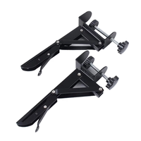 Support de bureau pliable noir réglable pour bord de bureau, extension de bureau en métal sans perçage, supports d'extension de bureau