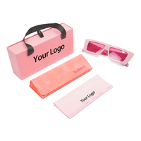 Étui à lunettes de soleil et à lunettes de vue en cuir XUZE PB-1005 avec pochette en microfibre et coffret en papier - Couleur personnalisée disponible