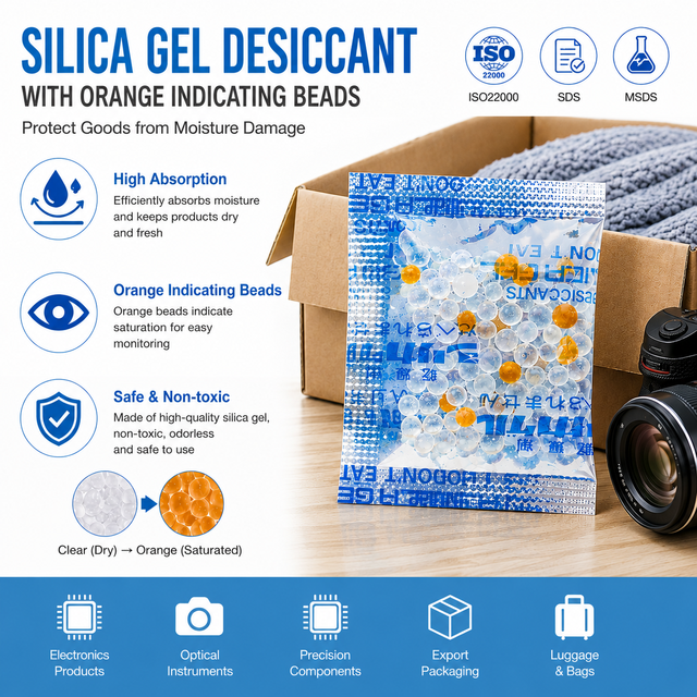 Silica Gel Moisture Absorber Packets for Electronic Components and Industrial Storage