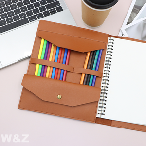 Funda de Cuero Sintético para Cuaderno, Portátil, A5, para Dibujo, Bocetos, Pinceles, Bolígrafos, con Cubierta de Privacidad - Product Image 6