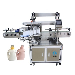 Etichettatrice automatica a doppio lato bottiglia di olio shampoo gel doccia macchina etichettatrice per bottiglie piatte - Product Image 3