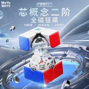 <b>Magic</b> Domain 2x2 Magnetic Rubik's <b>Cube</b> V5 Magnetic Smooth Speed Twist <b>Magic</b> <b>Cube</b> For Teenagers - Product Image 4