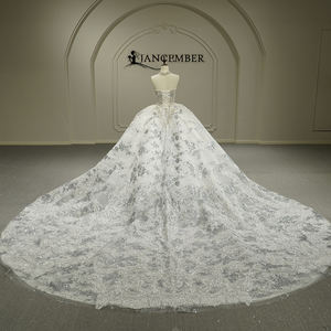 Vestido de novia de alta gama Jancember con patrón de bordado de encaje pesado, romántico, digno y delicado. - Product Image 6