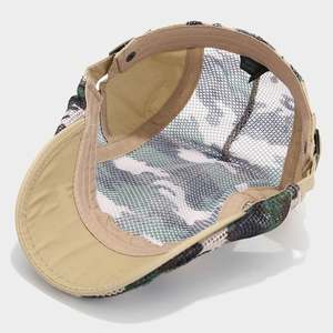 New <b>Summer</b> Camo Mesh <b>Flat</b> Top Ivy Hat Outdoor Breathable Mesh Men Women Camouflage Fashion Casual Beret Hat - Product Image 3