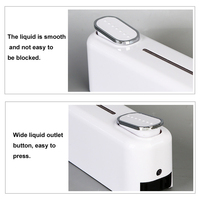 Distributeur de savon mural en plastique noir, distributeur de savon liquide rechargeable, bouteille à pompe pour savon pour les mains, pour salle de bain, cuisine, hôtel, manuel