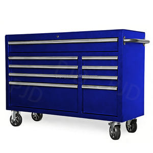 Chariot à outils <span class=keywords><strong>en</strong></span> métal blanc avec 10 tiroirs et plan de travail <span class=keywords><strong>en</strong></span> <span class=keywords><strong>bois</strong></span> - Product Image 3