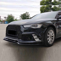 Kit de carrocería estilo RS6 para Audi A6 S6 C7 C7.5 2012-2018, cubierta de parachoques delantero con parrilla de malla negra brillante, compatible con vehículos estadounidenses.