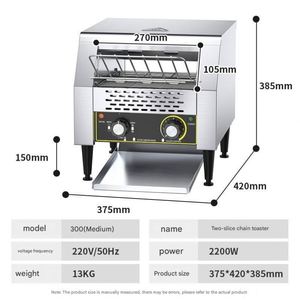 Multifunctional Stainless Steel Vertical Conveyor Chain Motor Core Component Hamburger Bun <b>Toaster</b> Machine for Grain Making - Product Image 6