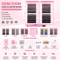 Kit DIY de cils en éventail haute capacité, 3 styles, en cheveux synthétiques, pour extensions de cils, fait main, 10 rangées, pour revendeurs