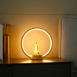 Yoga Meditation Bedroom Living Room Nordic Modern Minimalist LED Magnetic Levitation Floating Table Lamp - Product Image 6