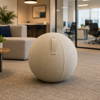 Ballon de yoga ergonomique en PVC souple de 65 cm avec logo personnalisé pour le bien-être des employés, Pilates, cadeau premium, exercice et fitness