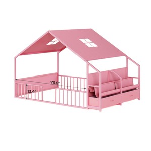 Foreign trade cross-border children's princess <b>bed</b>, home use, high-value, Instagram-style children's <b>house</b> design, full-size - Product Image 1