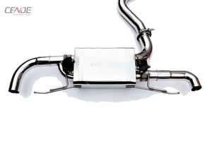 Escape Trasero CENDE de Acero Inoxidable 304 con Puntas de Fibra de Carbono y Acabado Pulido Espejo para F30 E90 <span class=keywords><strong>320</strong></span> <span class=keywords><strong>2009</strong></span>+ - Product Image 3